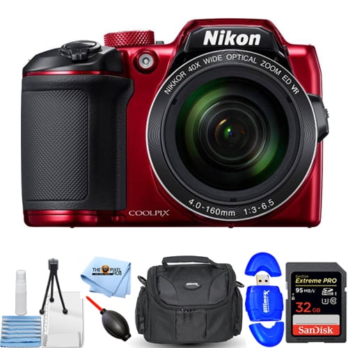 nikon coolpix b600 16mp digital camera full hd 60x optical zoom red starter bundle with 32gb sd memory card reader gadget bag blower microfiber