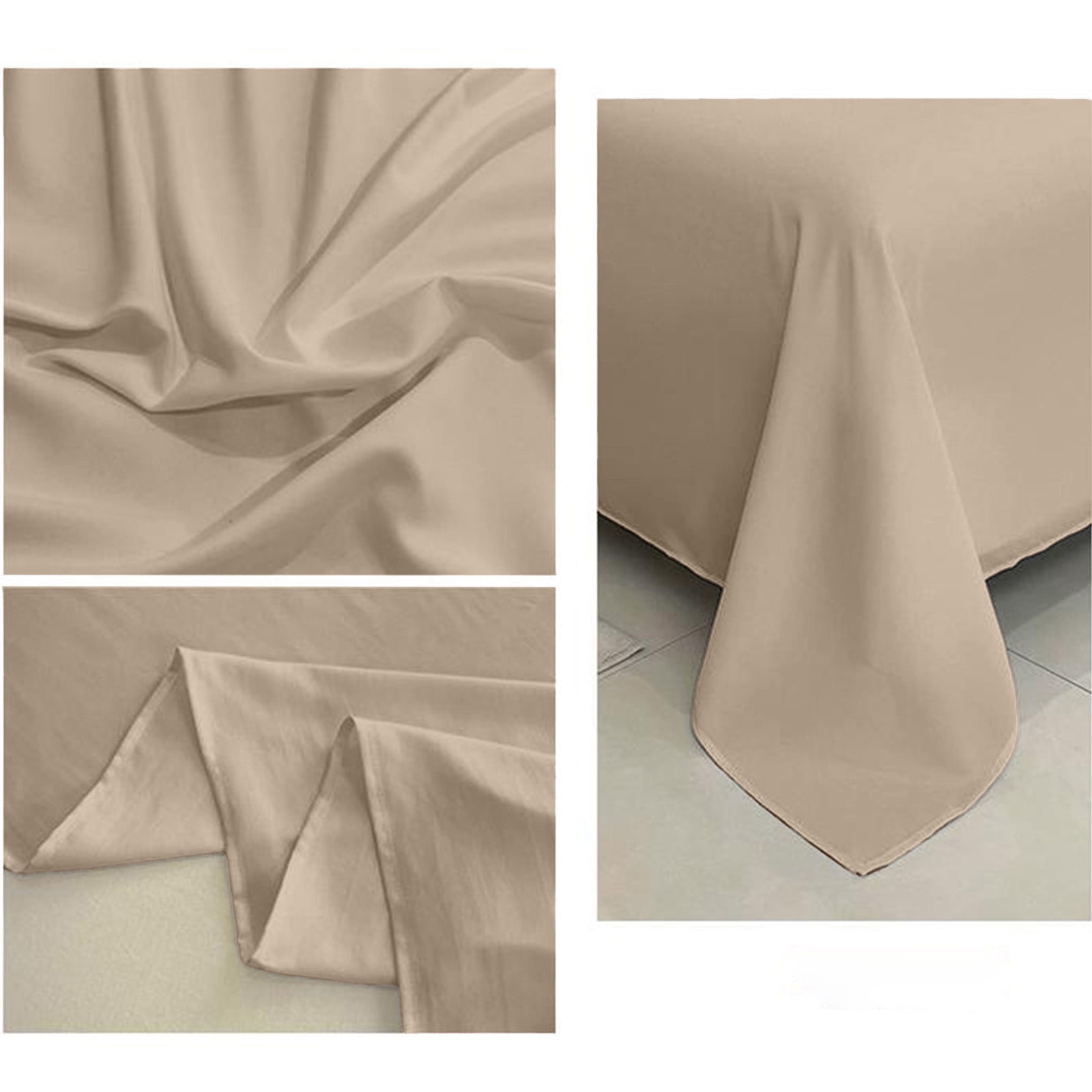 Xuniizn Queen Sheet Set, 87x91" Silky Cooling Sheets Queen, Extra Soft 1800 Microfiber Bamboo Sheets, Solid Color Bed Sheet, Hotel Luxury Smooth Satin Bedding Sheet for Hot Sleepers