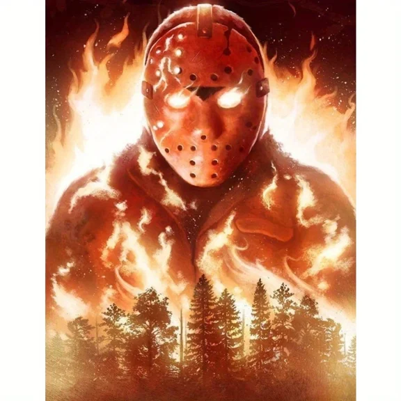 DIY 5D Full Round Drill Diamond Painting By Number Kits Horror Characters Rhinestone Embroidery Cross Stitch Art Craft Home Wall Decoration