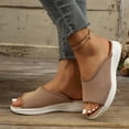 thumbnail image 5 of Willtoo Women's Orthopedic Sandals Wide Width Wedge Casual Summer Sandals Flats Comfortable Orthopedic Slipper, 5 of 6