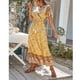 thumbnail image 2 of Vestido Con Dobladillo Suelto, Vestido Largo De Verano Tejido De Poliéster Para Vacaciones En La Playa Para Uso Diario Para Mujeres ANGGREK Amarillo S, 2 of 8