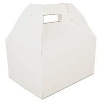 Carryout Barn Boxes, 9.06 x 7.06 x 5, White, Paper, 125/Carton