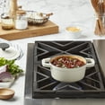 thumbnail image 2 of Smith & Clark 1-Quart Enameled Cast Iron Dutch Oven Round Pot with Lid, White, 2 of 8