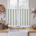 thumbnail image 2 of Blue Stripe Kitchen Curtains, Modern Farmhouse Geometric Retro Striped Light Filtering Window Curtain Panels, 2Pcs Rod Pocket Window Treatments Set for Cabin Bathroom Bedroom 52x45 Inches, 2 of 9