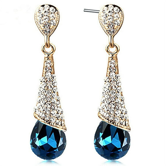 New Women's 4.6cm Long 1.6cm Wide Diamond Cone Gemstone Earrings Great Valentine's Day Gifts