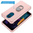 thumbnail image 4 of LG Escape Plus Case, LG Arena 2 Case, LG Journey LTE Case, KAESAR 3-Layer Slim Hard Cover With Metal Ring Stand Skin Fashion Cute Cover Armor Case for LG K30 2019 (Rose Gold), 4 of 5