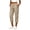 Khaki women's capri pants with pockets a1, variant on Women's Elastic Waist Jogger Capri Pants with Pockets Solid Casual Streetwear Loungewear Active Capri Pants Summer Beach Work Trousers, Wine M
