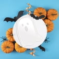 thumbnail image 7 of Niusricy Halloween Decoration Candy Plates Pumpkin Ghost Bat Shaped Plastic Serving Platters for Food Candy, 7 of 7