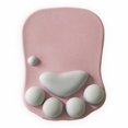 thumbnail image 1 of Pink Non-Slip Gel Mouse Pad with Ergonomic Wrist Support and Cat Paw Design, 1 of 5