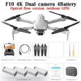 thumbnail image 1 of Dron F3 4k Profesional con GPS, 5G, WIFI, 6k, cámara HD, Rc, distancia de 2000m, F10, cámara Dual HD, cuadricóptero RC, juguete de regalo Fivean unisex, 1 of 2