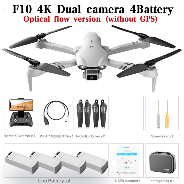 Dron F3 4k Profesional con GPS, 5G, WIFI, 6k, cámara HD, Rc, distancia de 2000m, F10, cámara Dual HD, cuadricóptero RC, juguete de regalo Fivean unisex