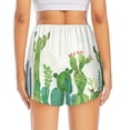 thumbnail image 2 of Lsque Cartoon Cactus Printed Women's Running Shorts with Liner Pockets,Elastic Quick Dry Workout Athletic Gym Yoga Shorts,Womens High Waist Shorts-X-Large, 2 of 9