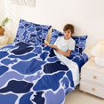 thumbnail image 3 of Castle Fairy Animal Wolf Bear Rabbit Owl Bed Sheets 4-Piece,Vintage Abstract Wildlife Full Size Sheets,Navy Pale Blue,1 Fitted Sheet, 1 Flat Sheet and 2 Pillowcases, 3 of 6