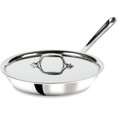 thumbnail image 1 of All-Clad 41106 Stainless Steel Tri-Ply Bonded Dishwasher Safe Fry Pan with Lid/Cookware, 10-Inch, Silver, 1 of 8