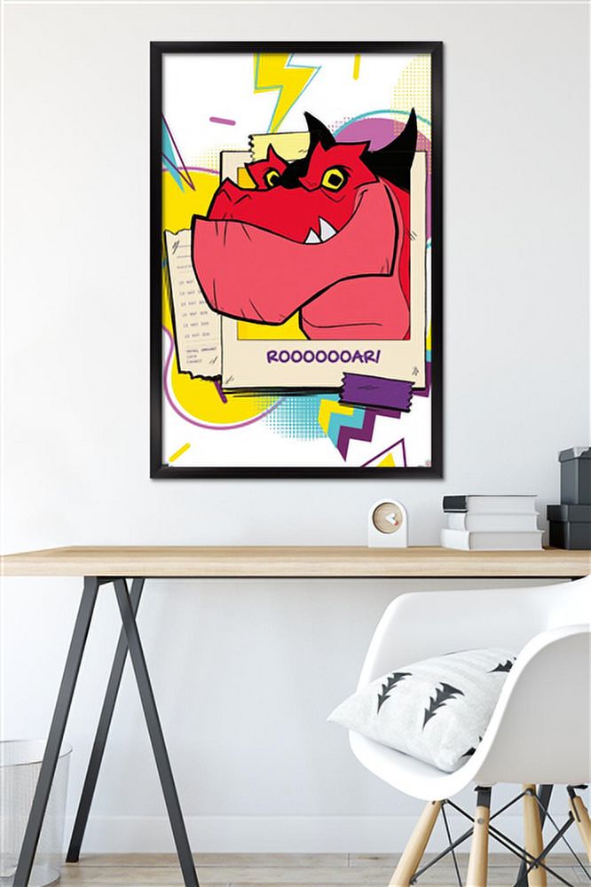 Marvel's Moon Girl & Devil Dinosaur - Wave Wall Poster, 22.375" x 34" Framed