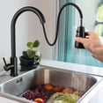 thumbnail image 4 of Shisuyan 1 Set Kitchen Tap with Pull-out Spray Kitchen Mixer Tap 360°Rotate Spout Kitchen Sink Tap with Inlet Hoses, 4 of 8