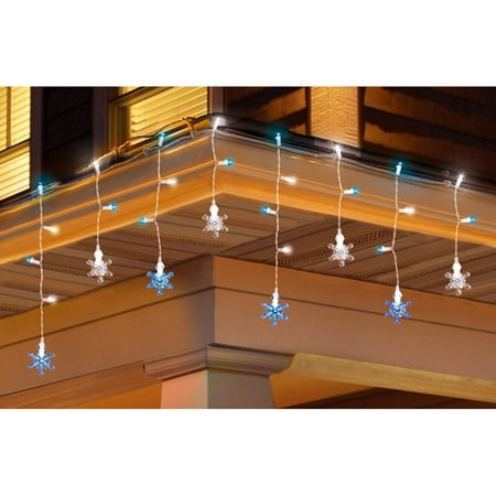 Holiday Time 30-Count Color Change Snowflake And Icicle Christmas Holiday Time 30-Count Color Change Snowflake and Icicle Christmas Lights, Blue/White - Walmart.com - Holiday Time 30-Count Color Change Snowflake And Icicle Christmas