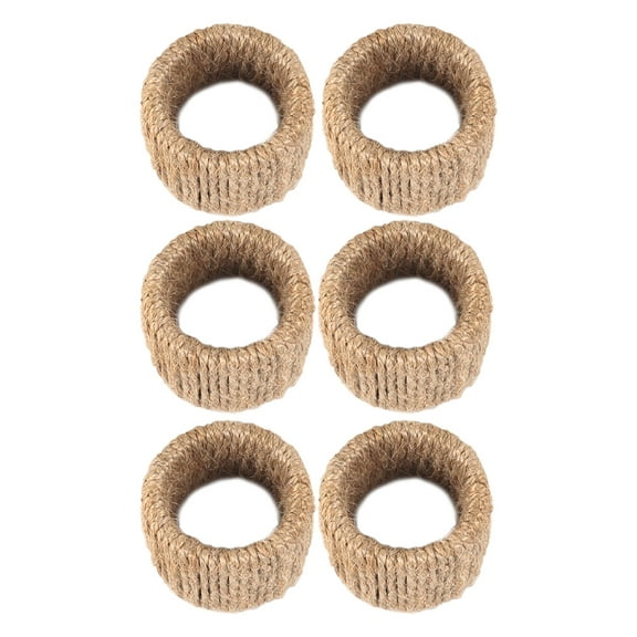6 Pcs Twine Napkin Rings Decor Napkin Holder Rope Napkin Ring Vacation Wedding R Party Napkin Clasp