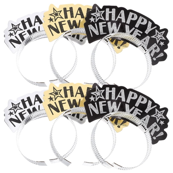 ULTNICE 6Pcs New Year Party Hairband Elegant Paper for Women New Year Celebration