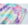 thumbnail image 6 of Beezizac Trendy Tie Dye Spiral Pajamas for Girls 2-Piece Soft Tee & Shorts PJ Set Jammies Size 12, 6 of 8