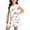 Z36-White, variant on LILIYA Girls Back to School Print Dresses Flutter Sleeve Clothes Comfortable Lightweight School Outfits Party Dress Pencils, Bookworm, School Bus,Glue,Tellurion,Blackboard Dresses