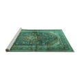 thumbnail image 2 of Ahgly Company Machine Washable Indoor Rectangle Persian Turquoise Blue Traditional Area Rugs, 5' x 8', 2 of 4