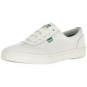 keds women's tournament retro court perf leather fashion sneaker, white/green, 8 m us