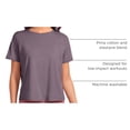 thumbnail image 4 of Remera CRZ YOGA de Algodón Pima Ajuste Relajado Morada Talle S, 4 of 5