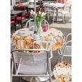 thumbnail image 4 of Outdoor Tablecloth with Umbrella Hole and Zipper, Orange Fall Round Table Cloth 60 Inch Waterproof Tablecloth, Thanksgiving Pumpkins Sunflower Rustic Picnic Table Cover for Patio Camping, 4 of 7