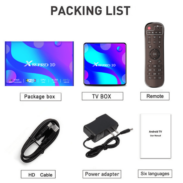 Android TV Box 11.0, Smart TV Box RK3318 2GB 16GB Support 2.4G 5.8