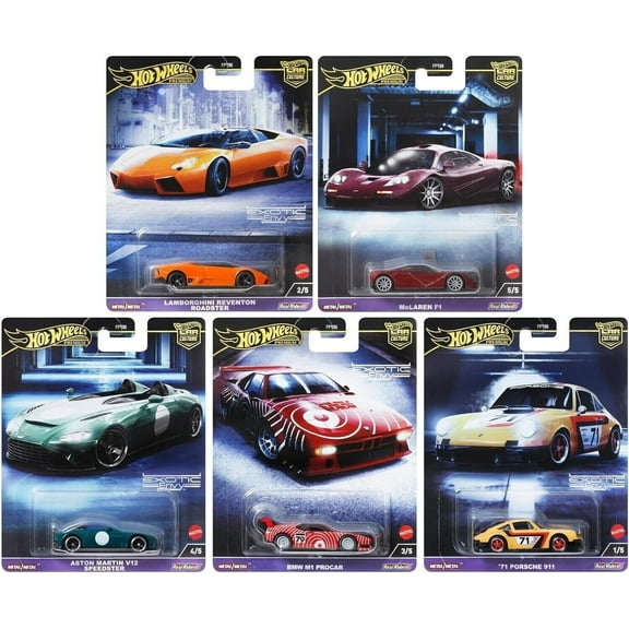 Hot Wheels Premium Car Culture kids Car & Truck Diecast Play Vehicles, 5 pack