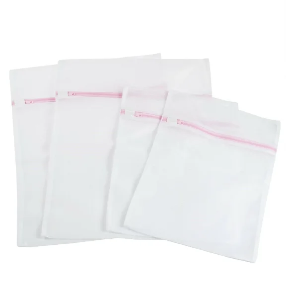 Set Of 4 Mesh Laundry Bags For Delicate Washing 2 Small 2 Large