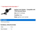thumbnail image 2 of Ignition Lock Cylinder - Compatible with 1998 Chevy Blazer, 2 of 2