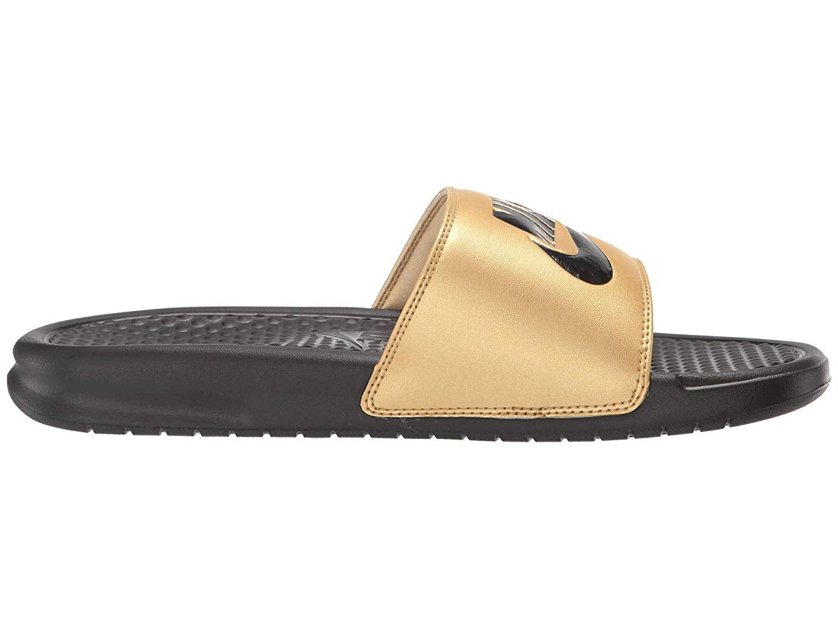 women's nike benassi just do it metallic slide sandals