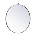 thumbnail image 6 of Home Decorative Metal Frame Round Mirror With Decorative Hook 32" Grey, 6 of 6