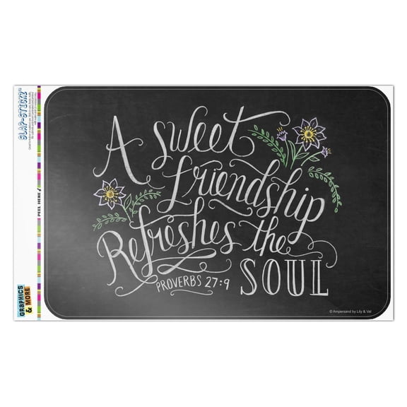 A Sweet Friendship Refreshes the Soul Proverbs Home Business Office Sign