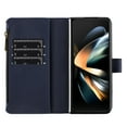 thumbnail image 3 of Dteck for Samsung Galaxy Z Fold 5 Case, Hangbag PU Leather Flip Phone Case for Galaxy Z Fold 5 with 9 Card Slots Holder Zipper Pocket, Deep Blue, 3 of 5
