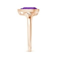 thumbnail image 5 of ANGARA Natural 1.6 Ct. Amethyst with Diamond Classic Ring in 14K Rose Gold for Women (Ring Size: 8.5), 5 of 11