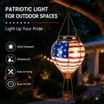 thumbnail image 5 of Solar Hot Air Balloon Garden Light, Flame Flickering Glass Lantern, Outdoor Hanging Decor for Patio Porch and Yard, 5 of 9