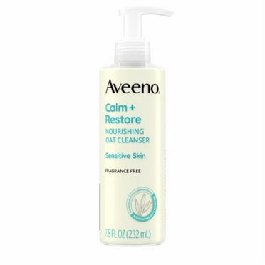 2X - Aveeno Calm   Restore Nourishing Oat Face Wash Fragrance-Free for Sensitive Skin 7.8 fl oz