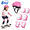 Pink, variant on Kids Bike Helmet, 7 Pcs Protective Gear Set with Knee Elbow Pads, Blue Perfect for Toddler Age 3-8 5-10 Years Skateboard Scooter, Toddler Helmet and Pads Set