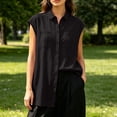 thumbnail image 5 of Sheghy Womens Tank Tops Plus Size Women Spring Summer Cotton Linen Loose New Sleeveless Top, Crew Neck Blouse, 5 of 6