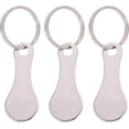 thumbnail image 1 of 3Pcs Shopping Trolley Token Keychain Stainless Steel Pendant Coin Chip for Change Grocery Shopping Cart, 1 of 5