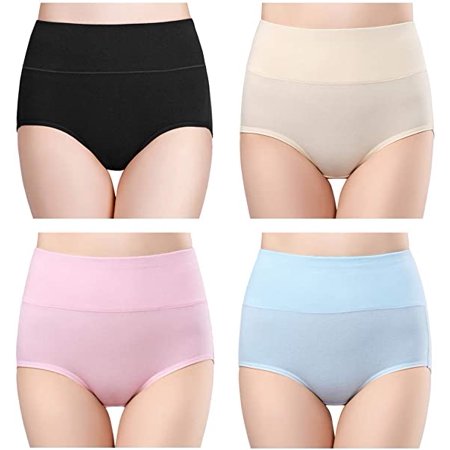 

Women s High Waist Cotton Panties Ladies Soft Full Panties Multipack L