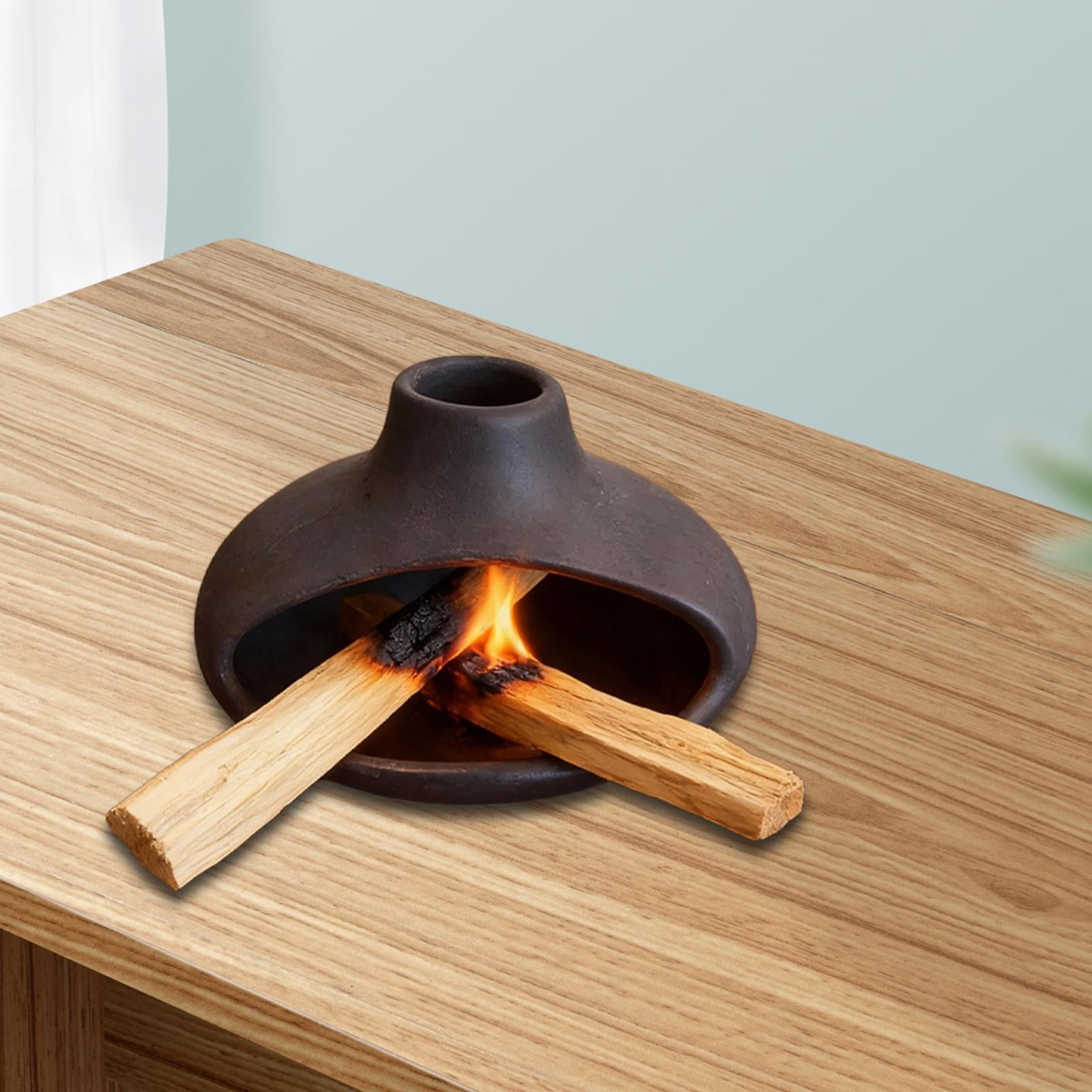 WLPZXP Ceramic Incense Burner Holder Censer SPA Decoration Accents Incense Cone Burner black
