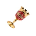 thumbnail image 2 of Youkk Metal Wine Goblet, Carving Pattern Handmade Parties Cup Bar Dinners Decor Golden Red, 2 of 4