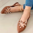 thumbnail image 1 of Zapatos casuales cómodos de perlas ahuecadas con punta en pico para mujer, zapatos individuales de tacón bajo cómodos y sólidos Wmkox8yii FOPL1710, 1 of 8