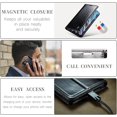 thumbnail image 3 of Leather Case for iPhone 11 Card Slot Folio Flip Wallet Case for iPhone 11 Premium PU Magnetic Kickstand Cover Soft TPU Inner Case Black, 3 of 14