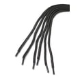 thumbnail image 3 of INSPIRE CHIC Unisex Round Rope Dual Colored Striped 1/5 Thick Boot Shoelace 90cm / 35.43" Dark Gray Black, 3 of 4