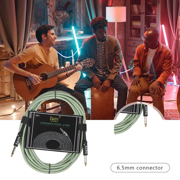 Cable de audio Cable de audio de cobre puro para bajo de guitarra eléctrica (verde)